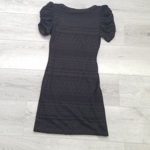 Forever21 Black Lace Dress Ruffle sleeves